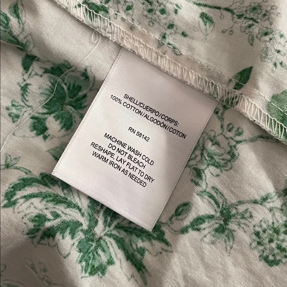 Gal Meets Glam Lisa Green White Toile Floral Tiered Mini Dress 4 - Picture 4 of 16